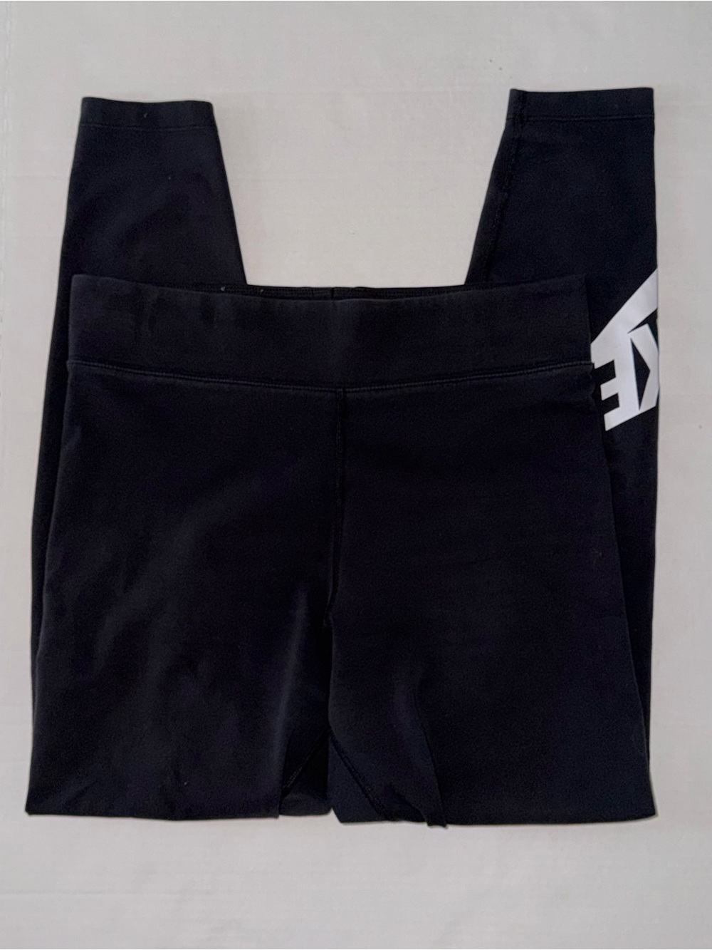 Nike Black Women's Leggings with White Side Logo